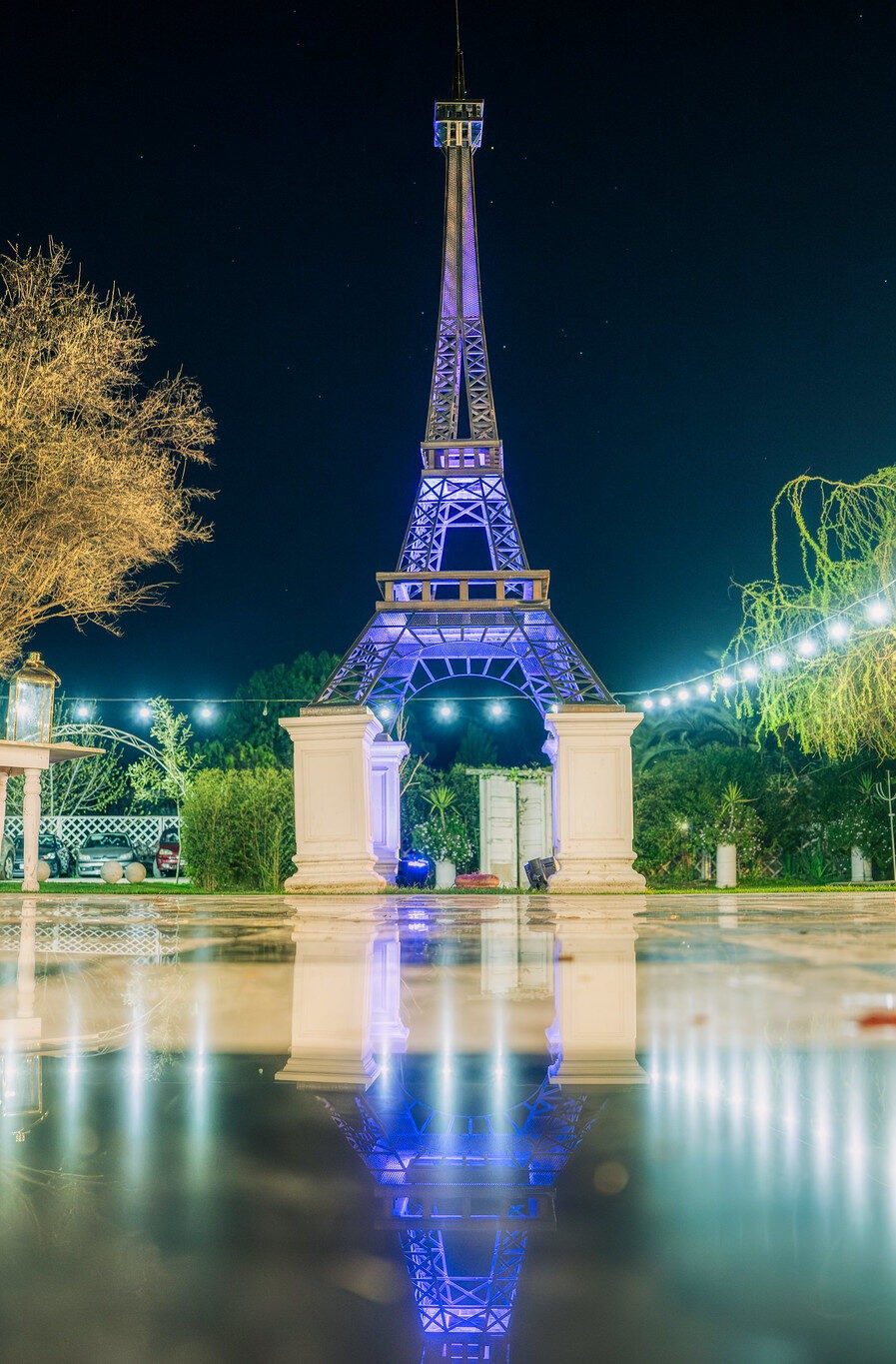Torre iluminada de Casa Irene